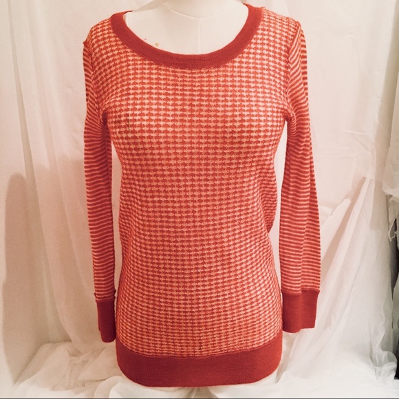 Joie Aimee Alpaca Sweater - Orange & White - Picture 3 of 8